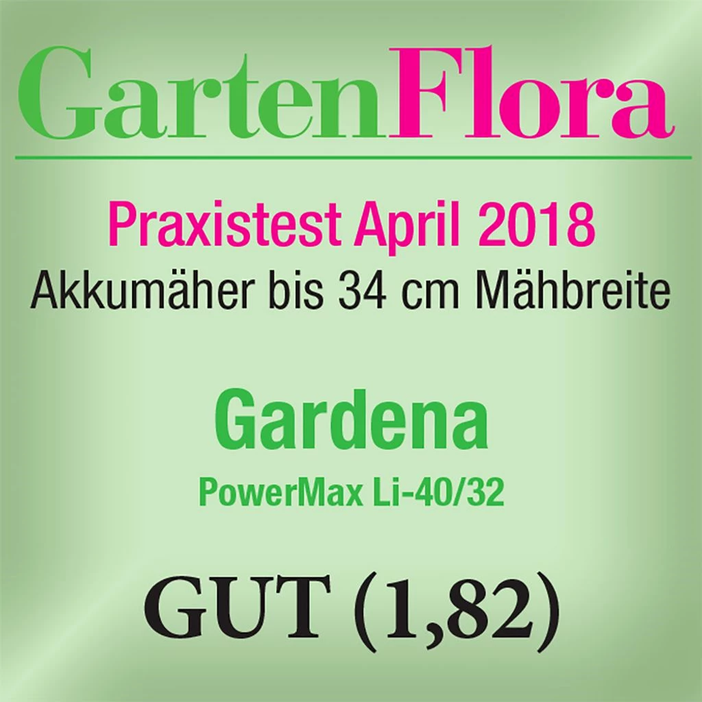 GARDENA Akku-Rasenmäher PowerMax Li-40/32 Ready-To-Use Set 05033-20