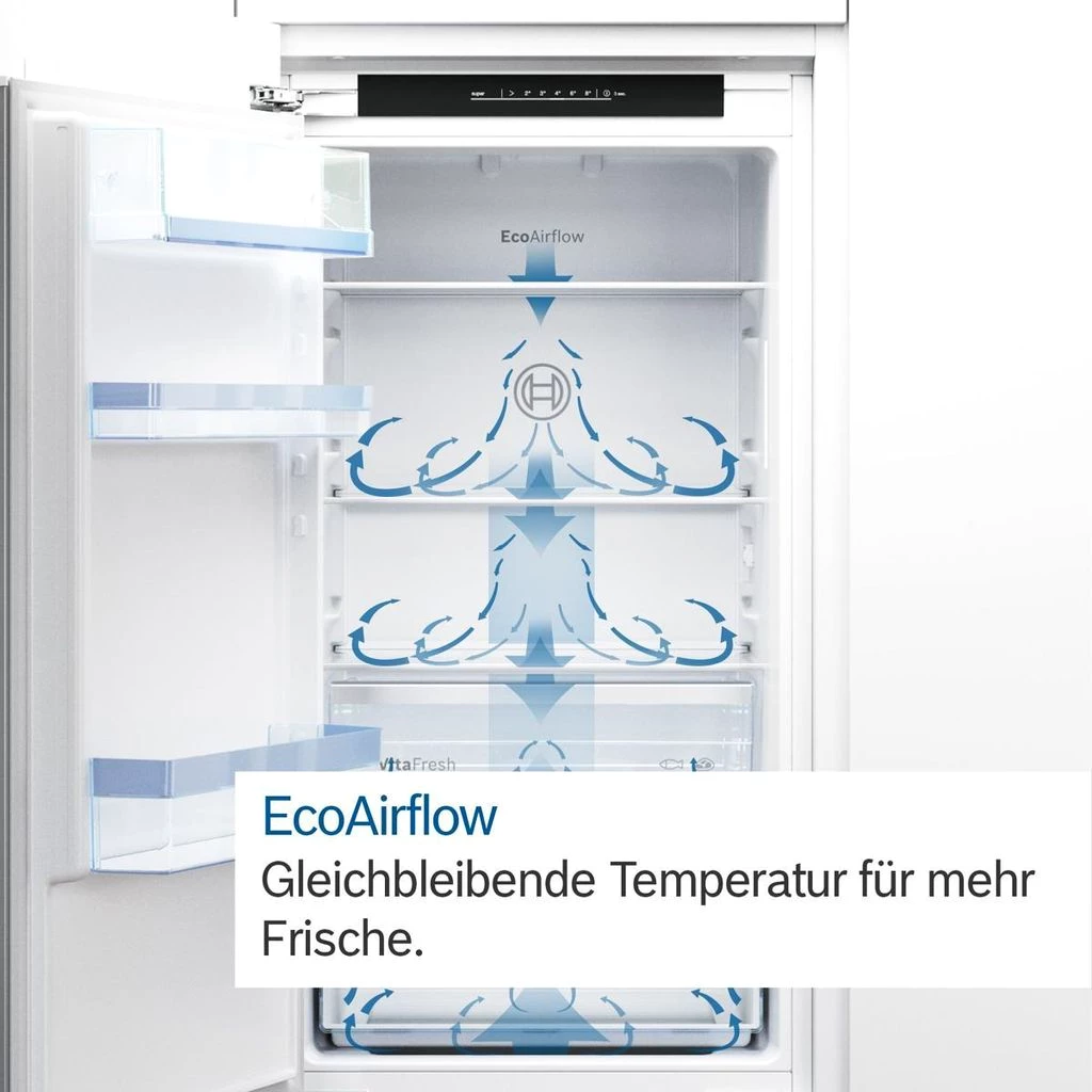 Bosch KIR41NSE0 Einbaukühlschrank, Serie 2, Nischenhöhe: 122,5cm, 204l, Schleppscharnier
