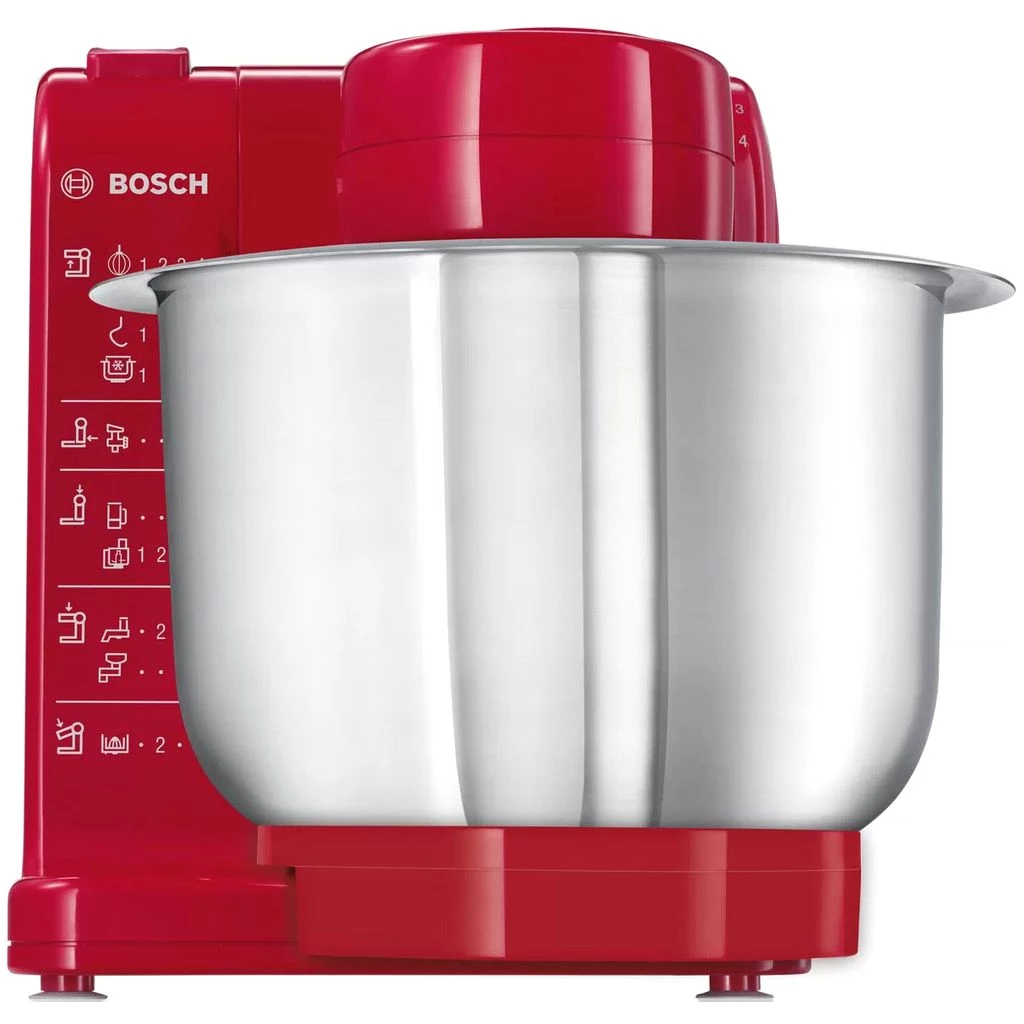 BOSCH Küchenmaschine MUM44R2A 500w rot 3.9L Edelstahlschüssel inkl. Zubehör