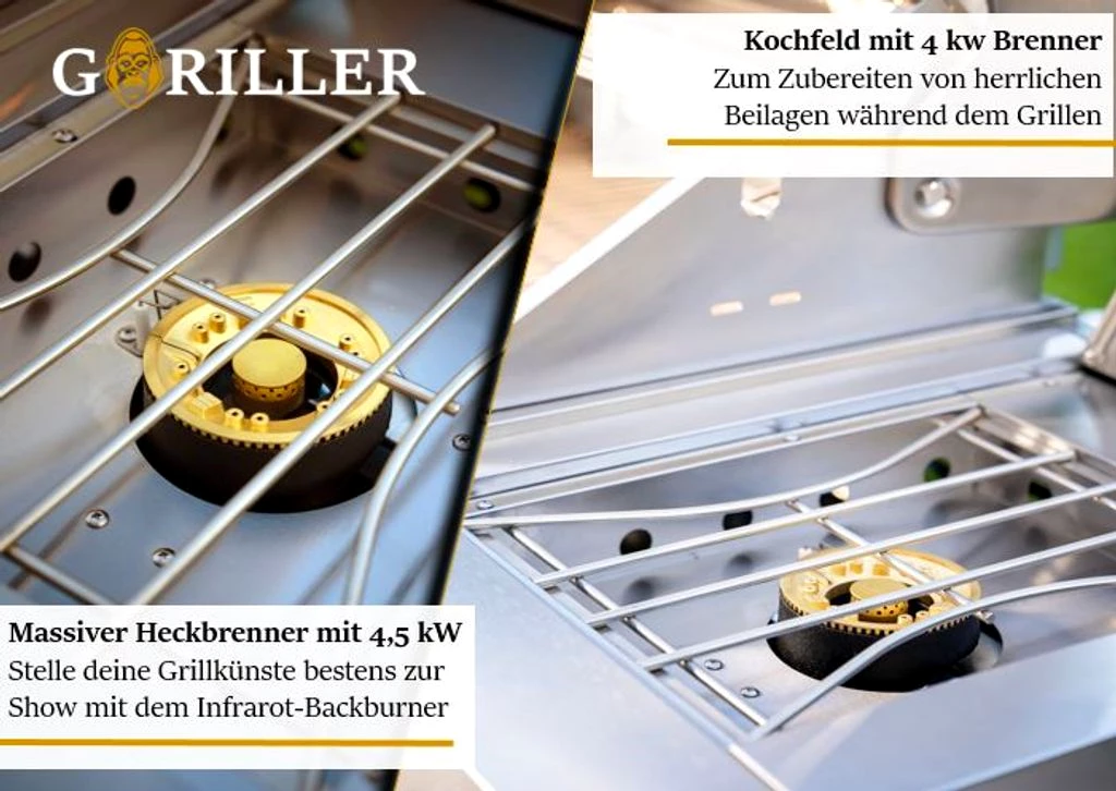 GORILLER® Outdoorküche SG213 (0796554146263), Edelstahl