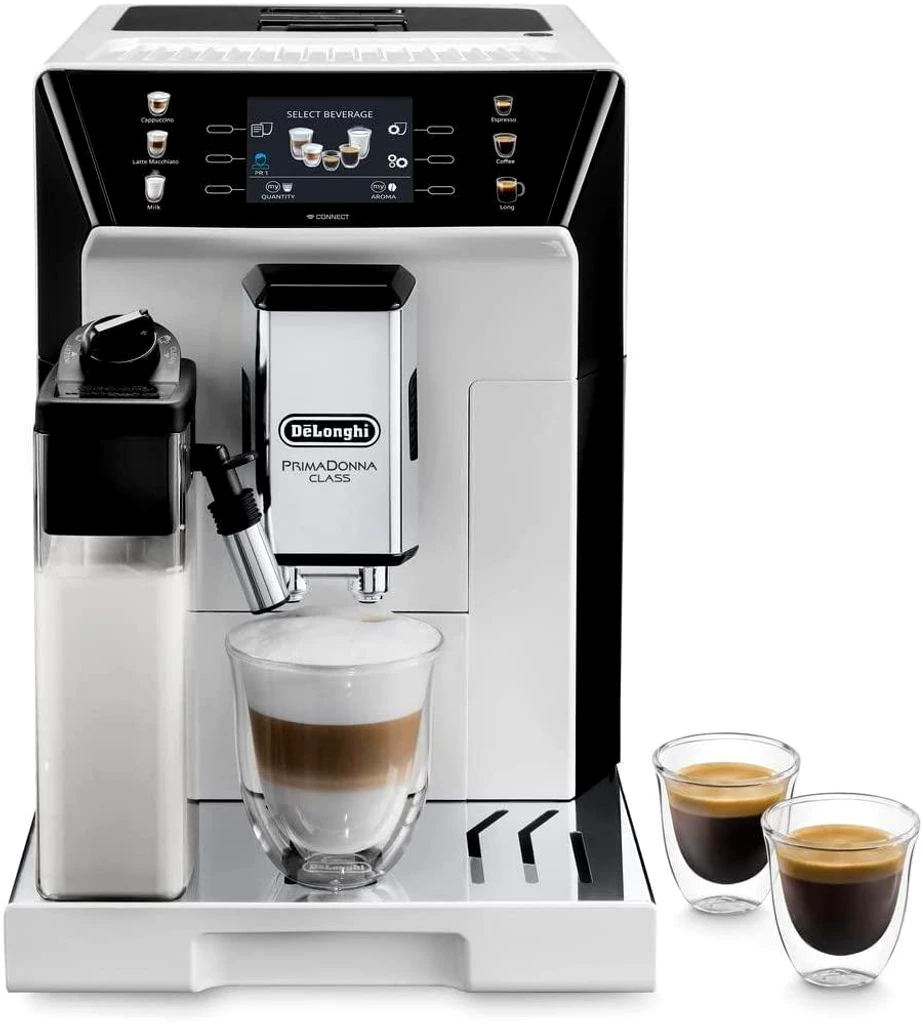 De'Longhi PrimaDonna Class ECAM550.65.W Kaffeevollautomat,  Farbdisplay, App-Steuerung, weiß