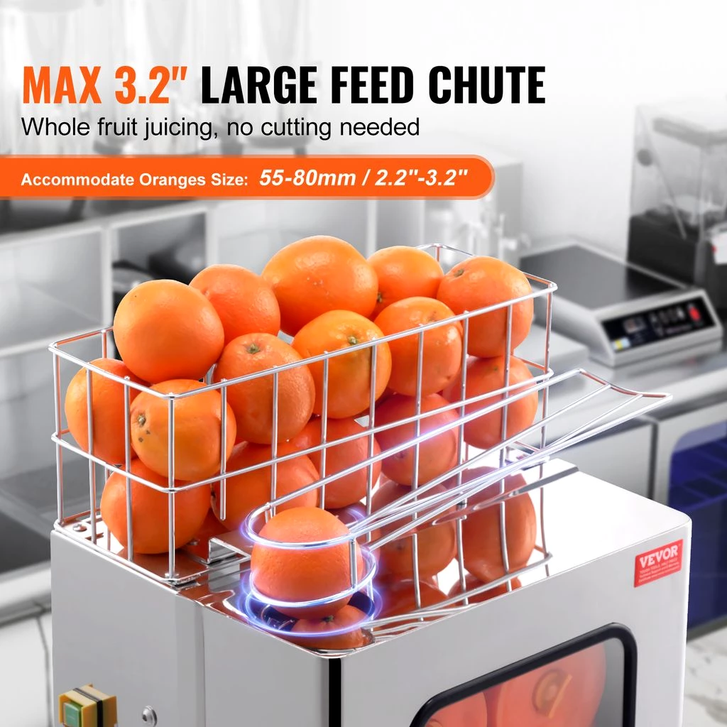 VEVOR Kommerzielle Orangenpresse Automatischer 120-W-Entsafter