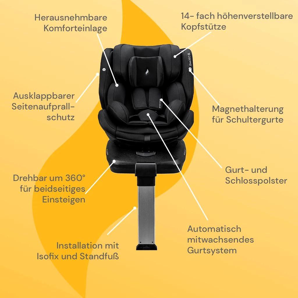 Osann Eno360 SL i-Size , drehbarer Kindersitz 40-150 cm