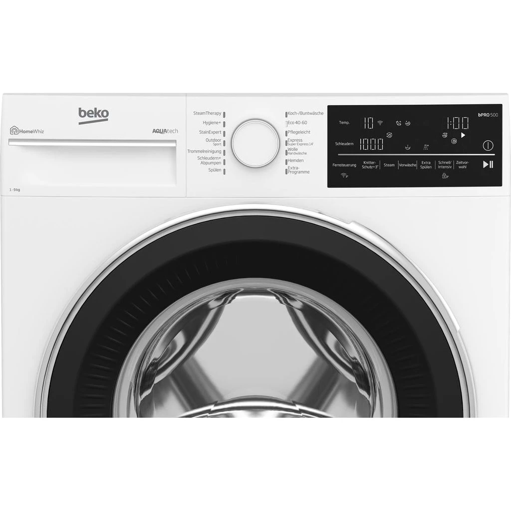 Beko B5WFT89418W 9kg Frontlader Waschmaschine, 1400 U/Min., 60cm breit, AquaTech, Hygiene+