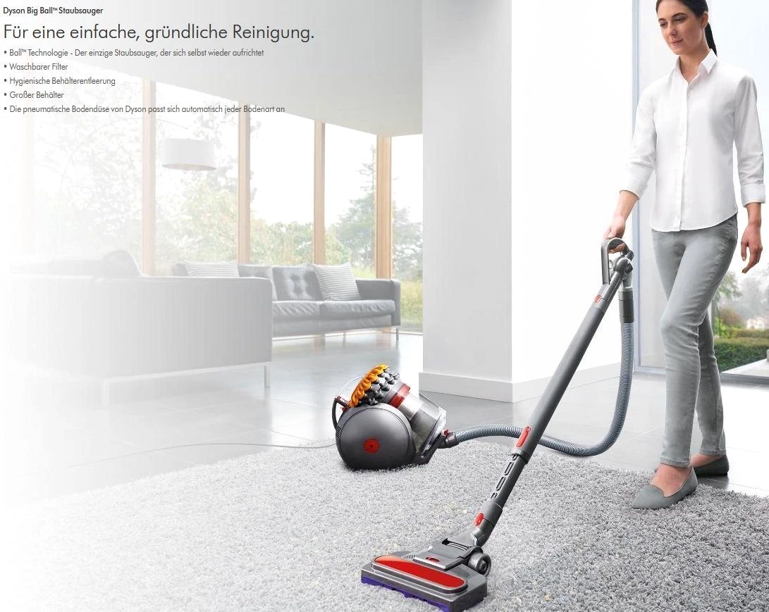 DYSON Bodenstaubsauger Big Ball Multifloor Parquet 2 Staubsauger Beutellos, inkl. 4 Düsen