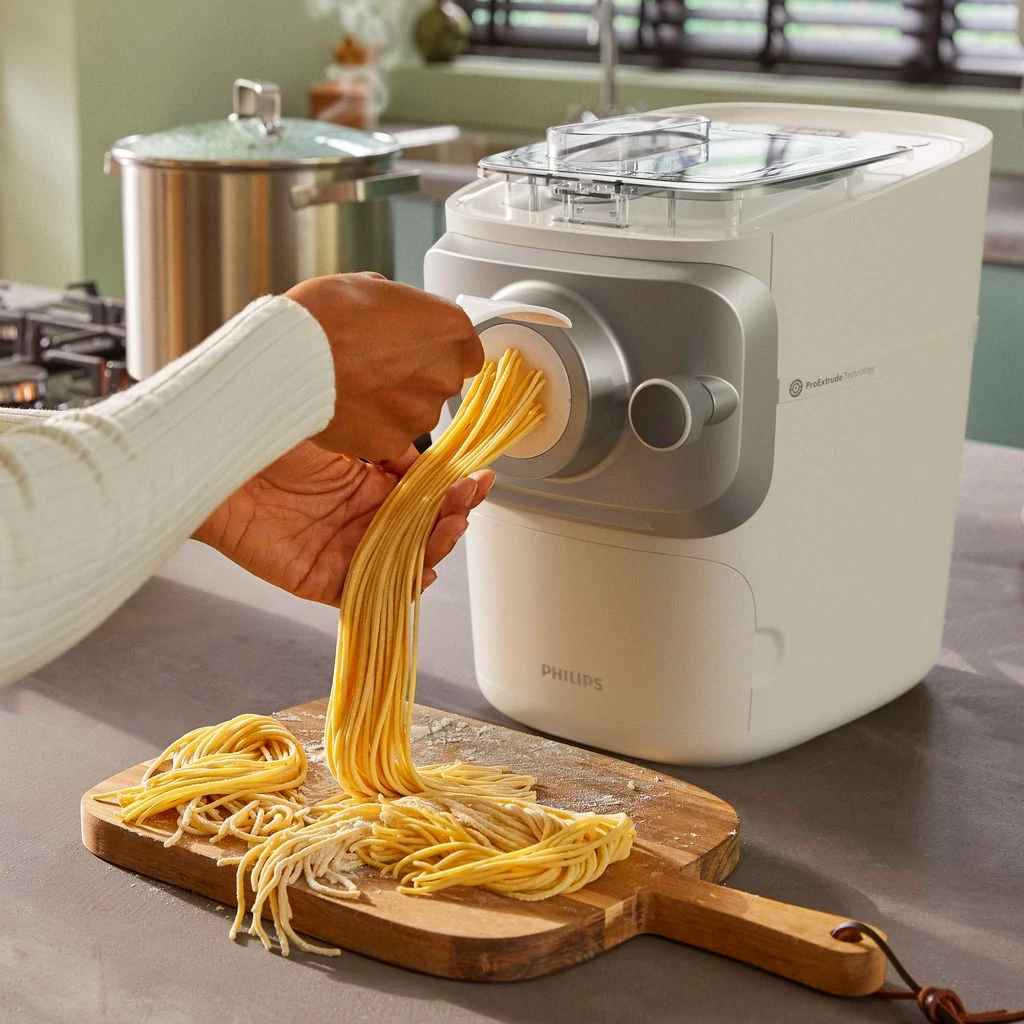 Philips Pastamaker Nudelmaschine 7000 Series inkl. Formaufsätzen für Spaghetti, Lasagne uvm.