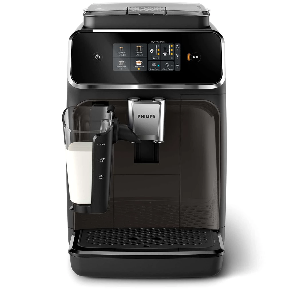 Philips Kaffeevollautomat Serie 2200, 2 Kaffeeeinstellungen, Milchaufschäumer, schwarz