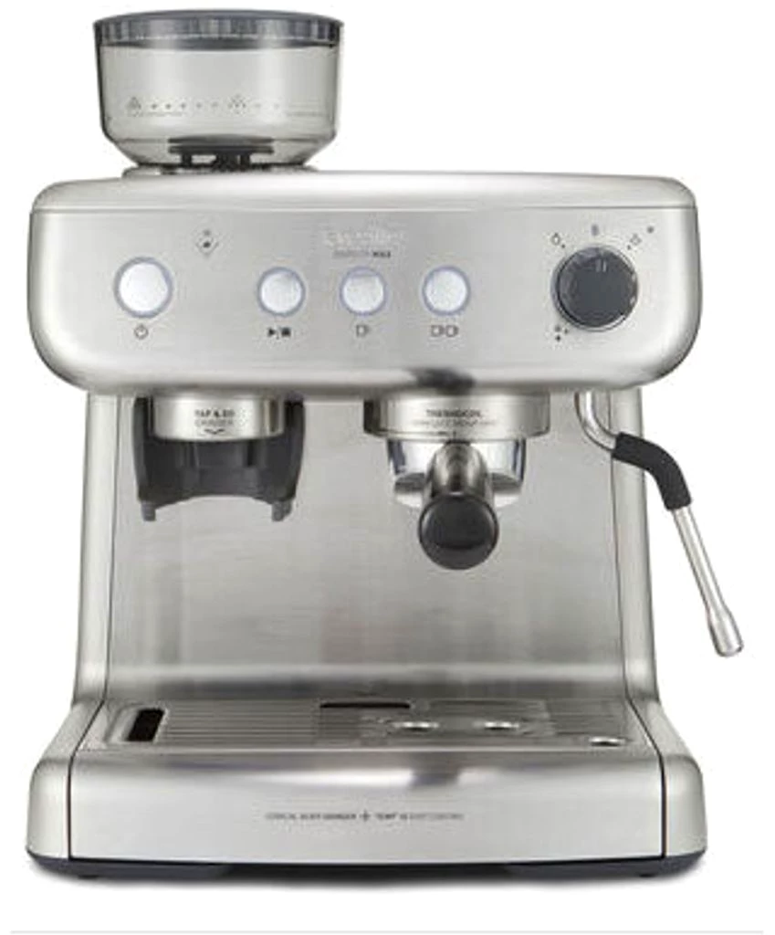 Breville VCF126X Traditionelle Espressomaschine, Integriertes Mahlwerk, Milchaufschäumer