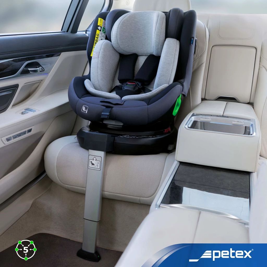 Auto-Kindersitz 360° drehbar mit ISOFIX & Stützfuß