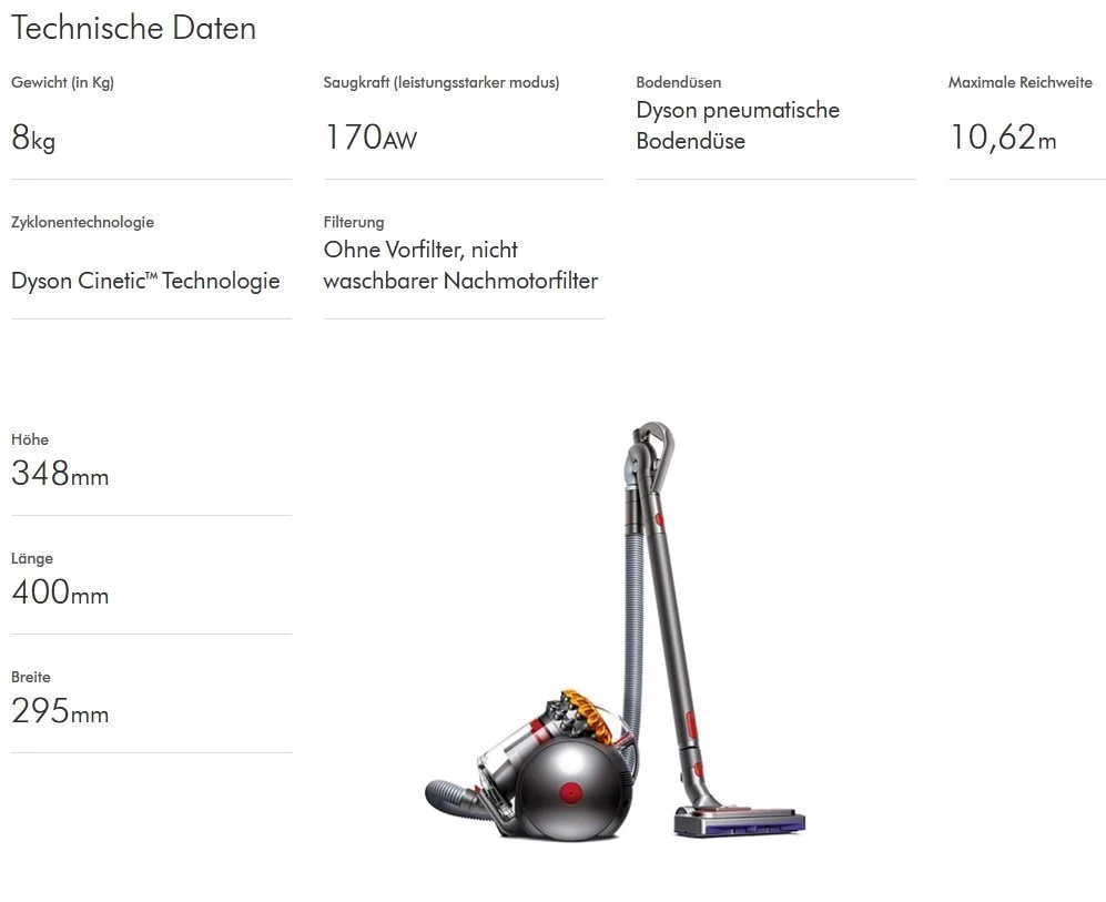 DYSON Bodenstaubsauger Big Ball Absolute 2, Beutellos