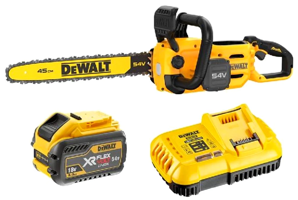 DeWALT DCMCS574X1 Akku Kettensäge 54V FlexVolt 45cm kabellos mit Akku bis 9Ah