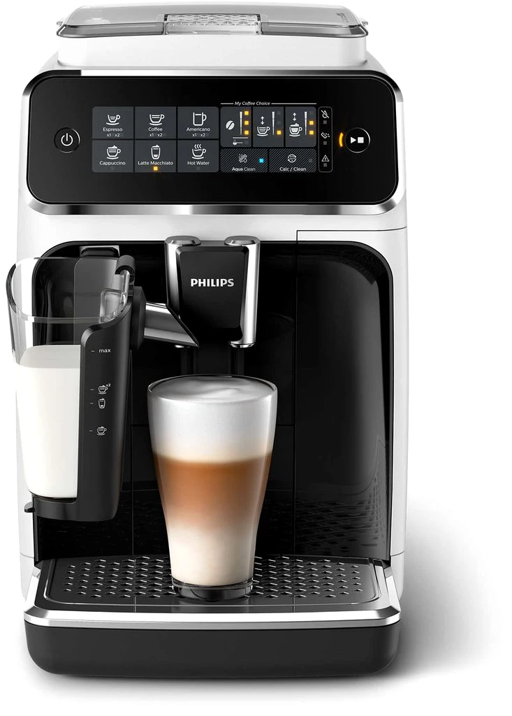 Philips Kaffeevollautomat 3200 Series, 5 Kaffeespezialitäten, LatteGo Milchsystem, Touchdisplay