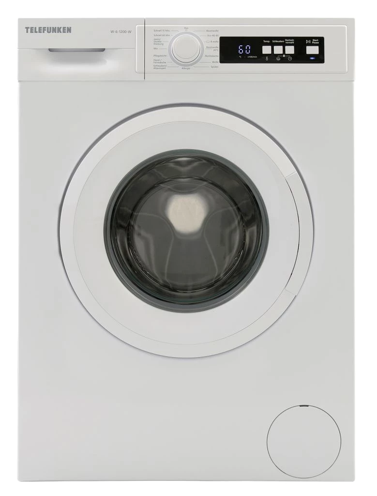 Telefunken W-6-1200-W Waschmaschine 6 kg / 1200 U/Min / Überlaufschutz / weiß