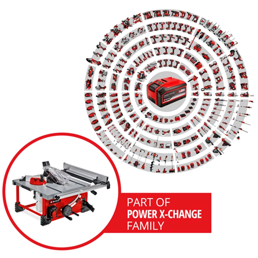 Einhell Power X-Change Akku-Tischkreissäge TE-TS 36/210 Li-Solo