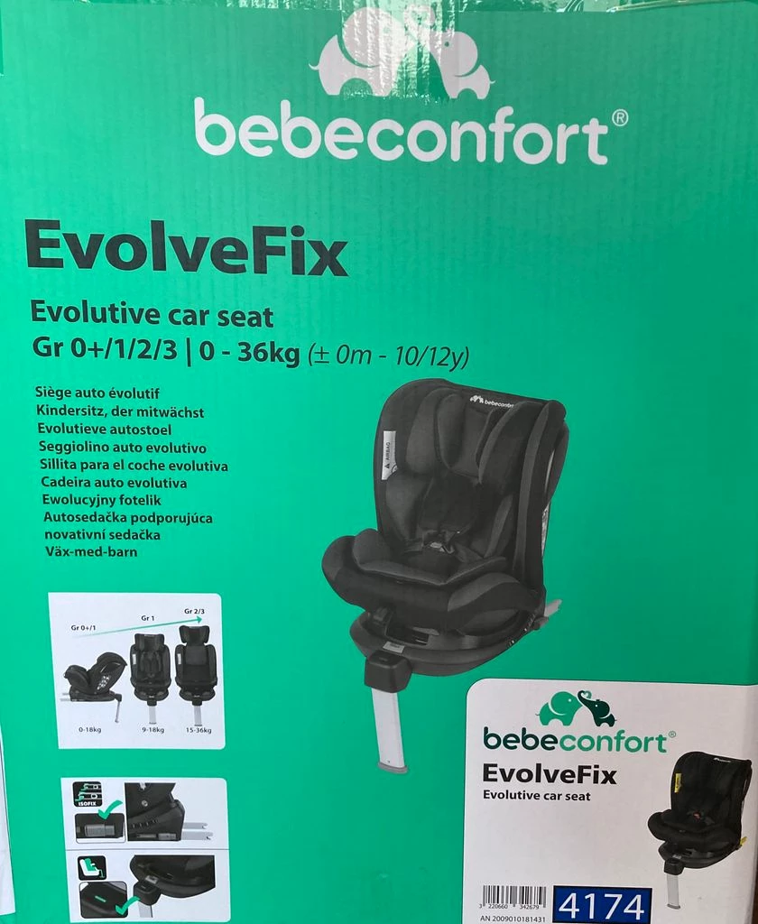bebeconfort Autositz EvolveFix und Basisstation mit ISOFIX-System Gr. 0+/1/2/3 0 – 36 kg schwarz