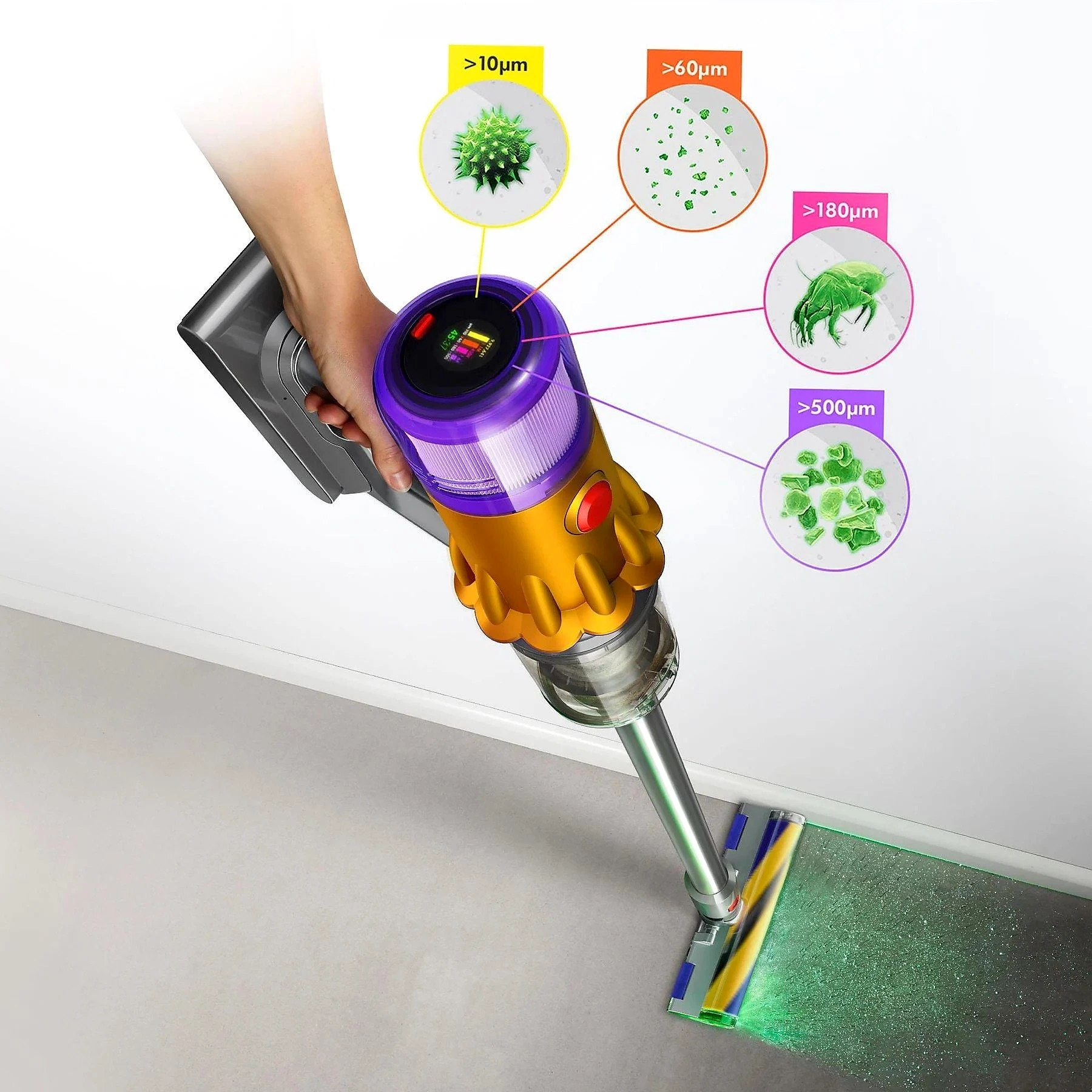 DYSON Akku-Handstaubsauger V12 Detect Slim Absolute Stielsauger kabellos Staubsauger, 545,00 W